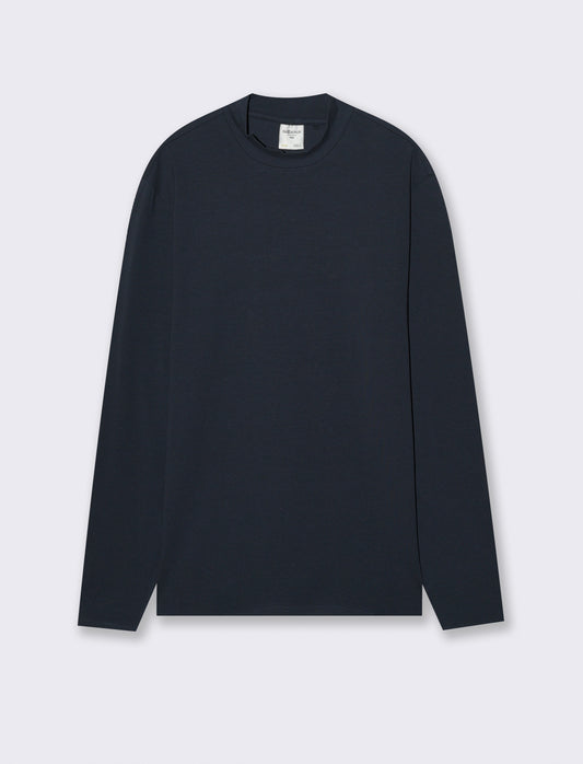 T-SHIRT LUPETTO BASIC SLIM FIT - Blu