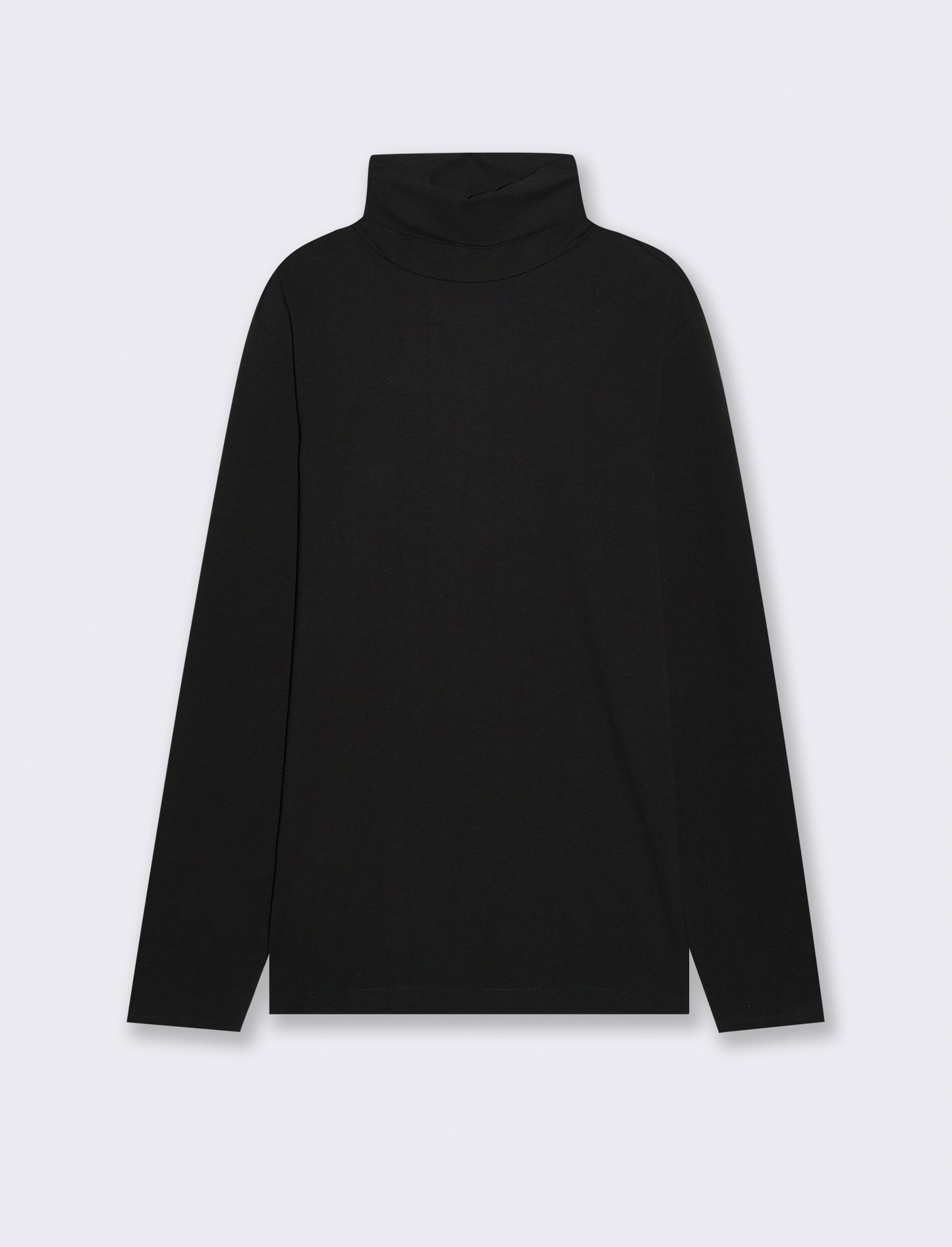 T-SHIRT COLLO ALTO BASIC SLIM FIT - Nero