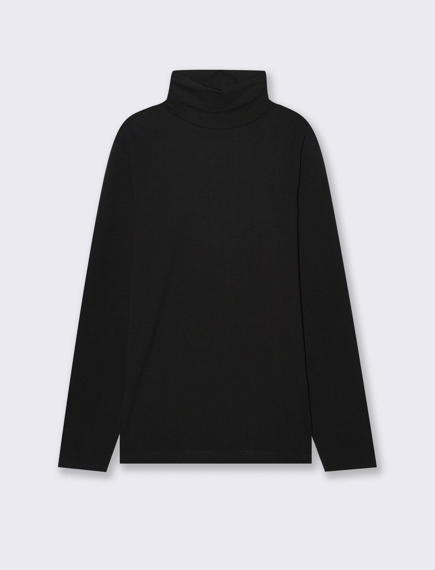 T-SHIRT COLLO ALTO BASIC SLIM FIT - Nero