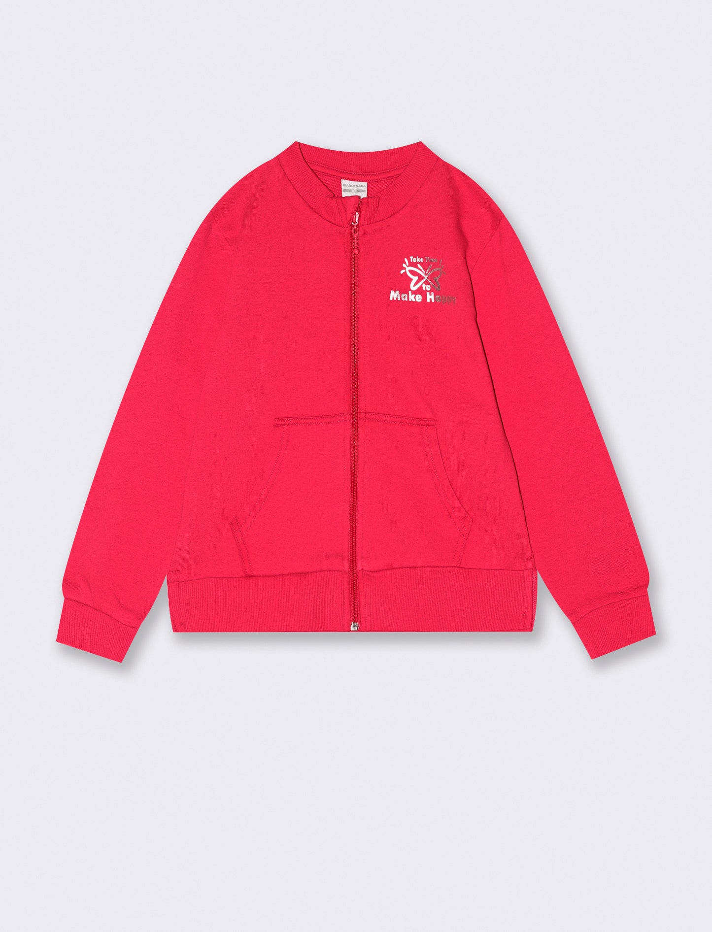 Felpa con zip - Fuxia