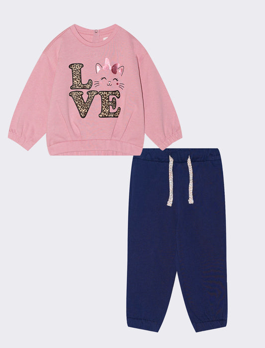 COMPLETO FELPA E PANTALONI - Rosa