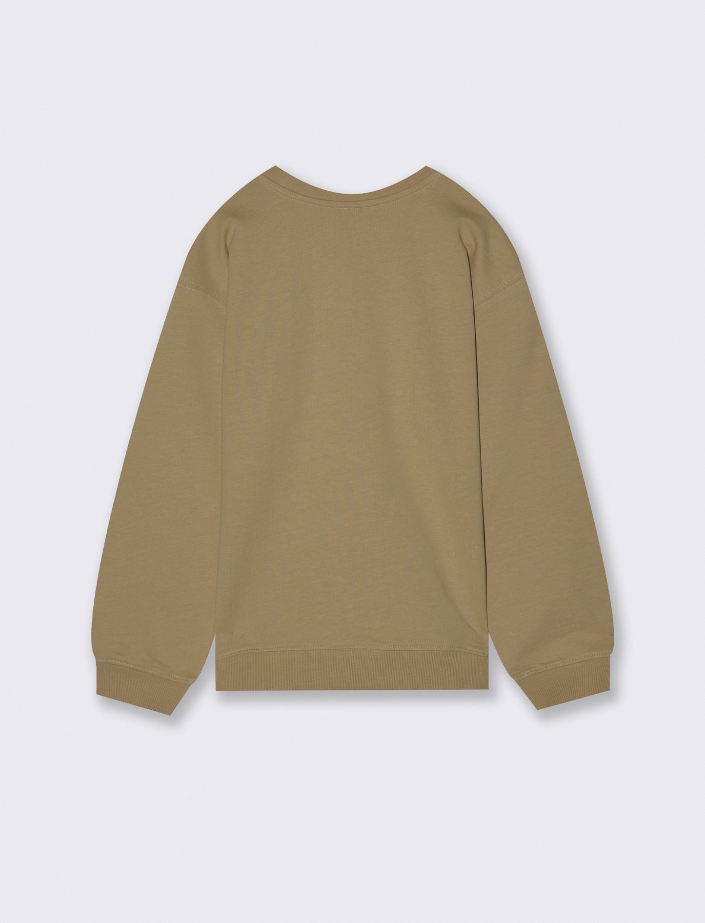 CALDA FELPA GIROCOLLO CON STAMPA - Beige