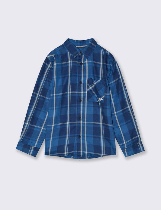 CAMICIA IN COTONE - Blu