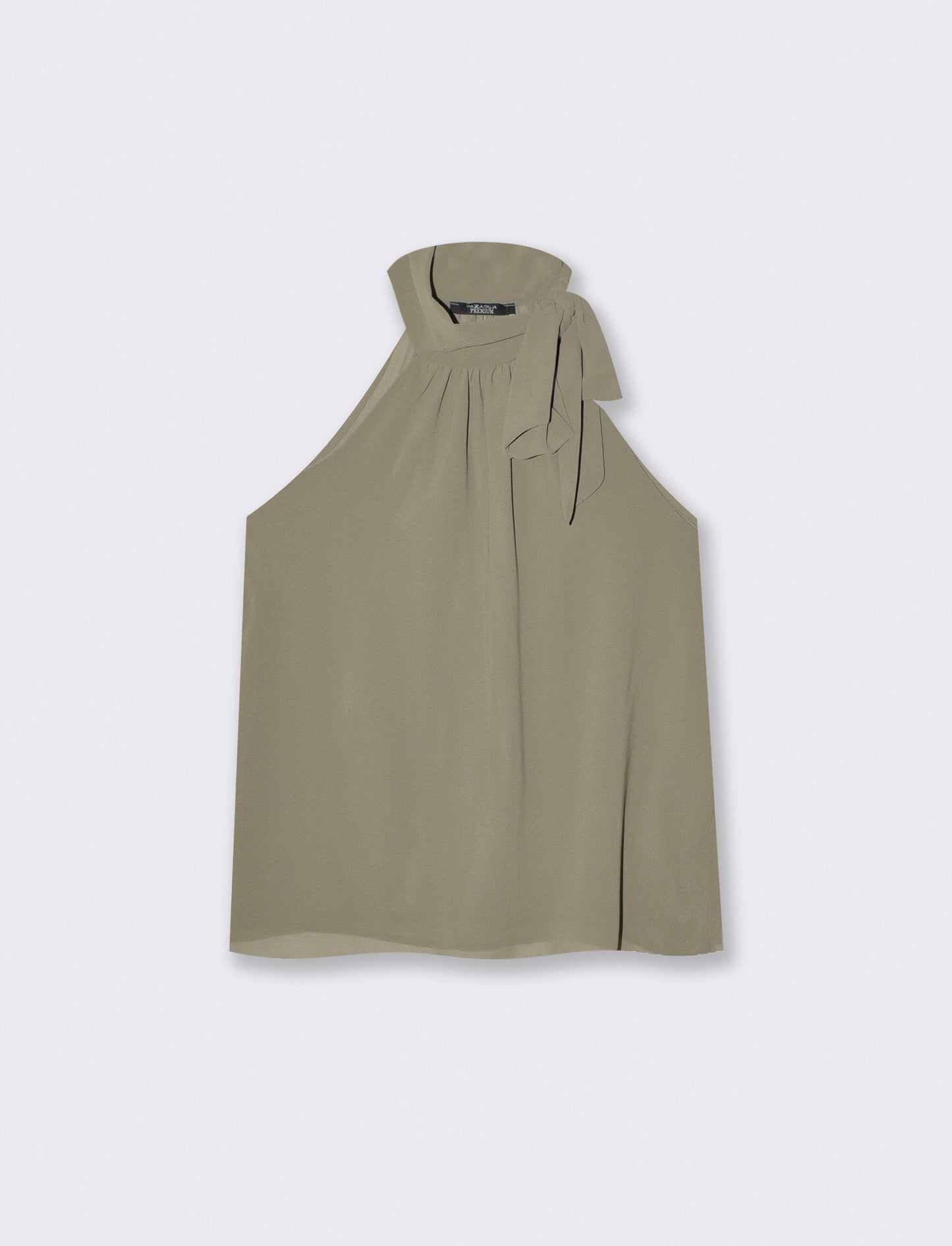 Top a giromanica con fiocco sul collo - Ve.milit.