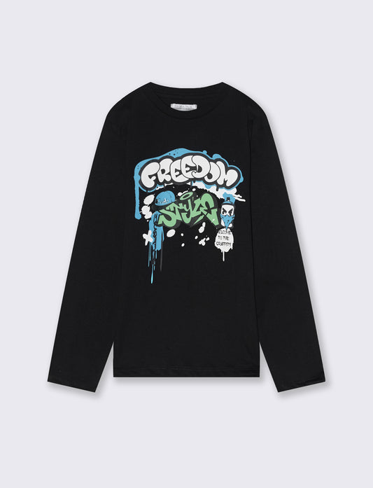 MAGLIETTA GIROCOLLO - Nero