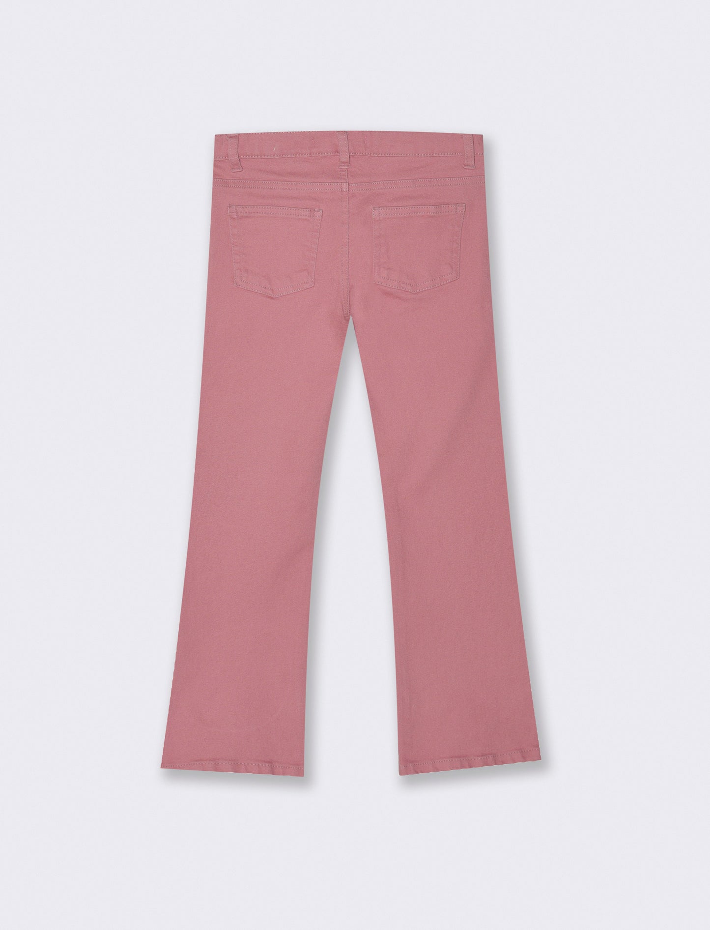 Pantaloni flare in cotone. - Rosa cipolla