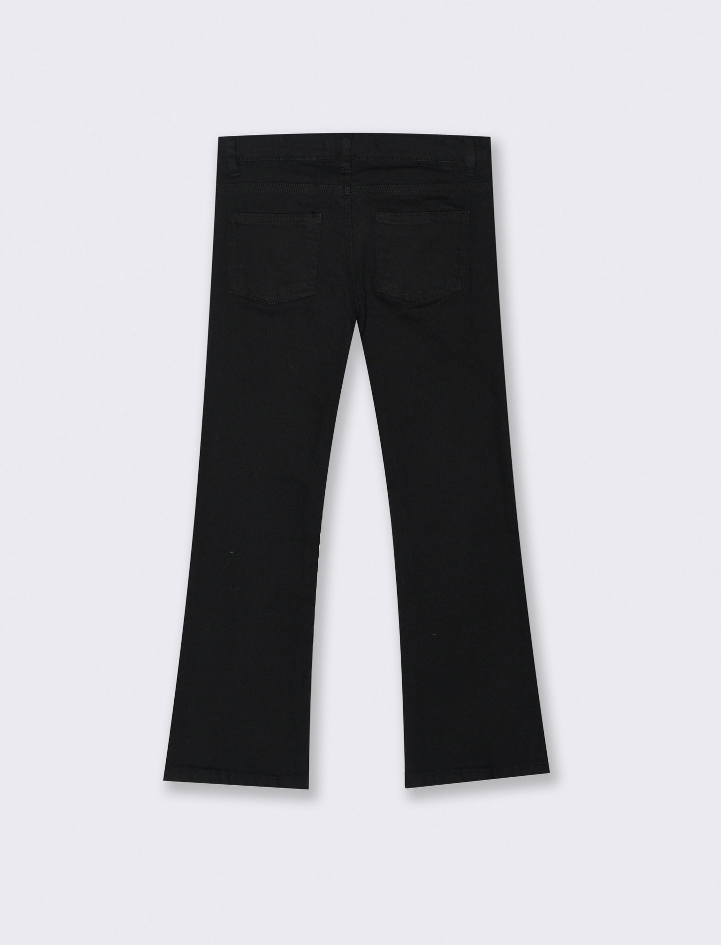 Pantaloni flare in cotone. - Nero