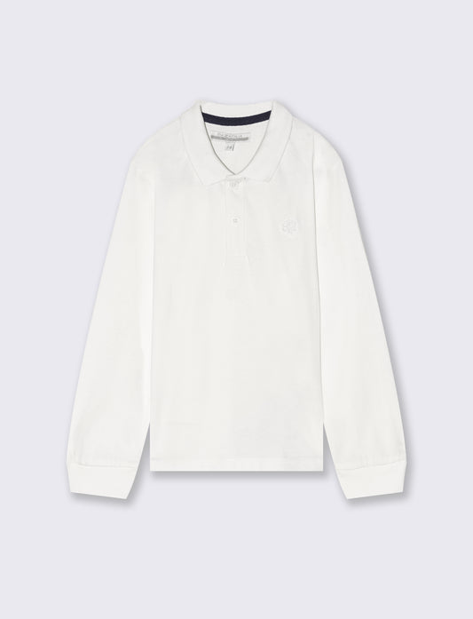 MAGLIA CON COLLETTO - Bianco latte