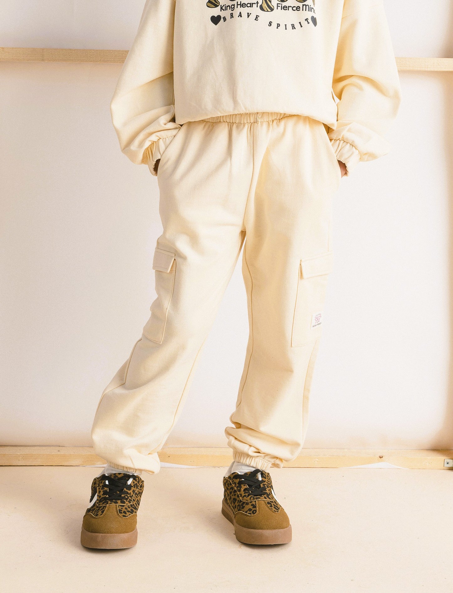 Jogger da bambina - Beige