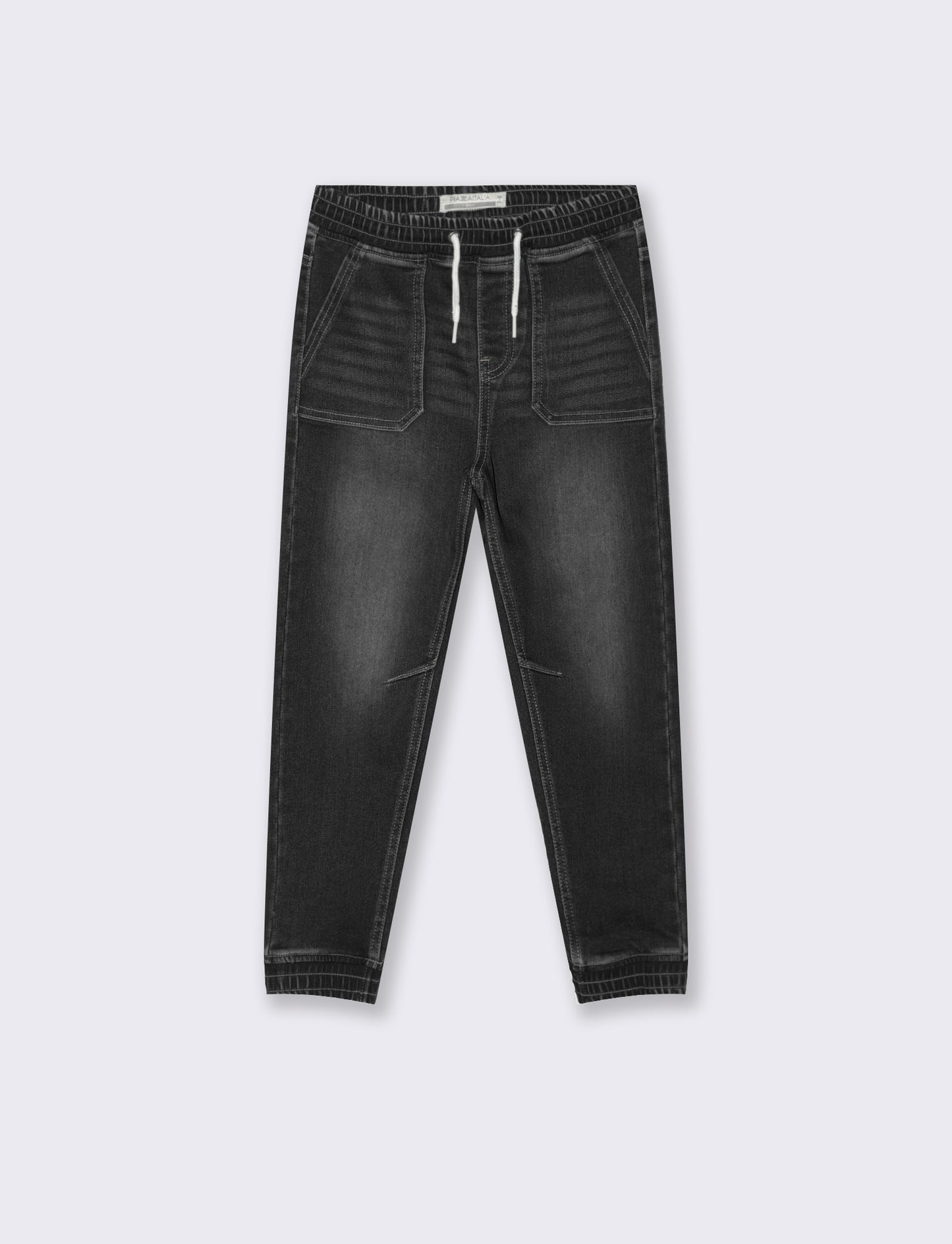Jogging in denim. - Nero