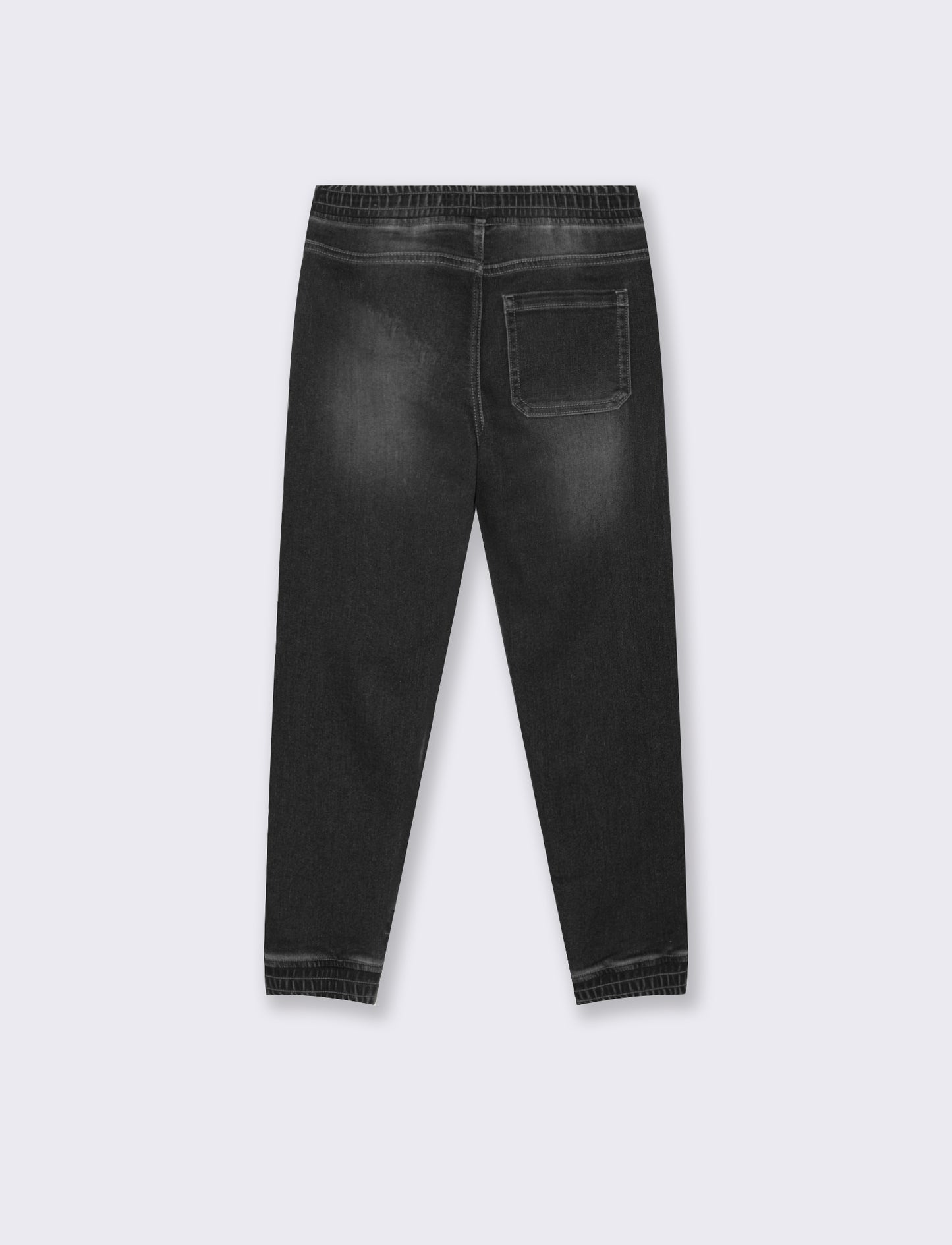 Jogging in denim. - Nero