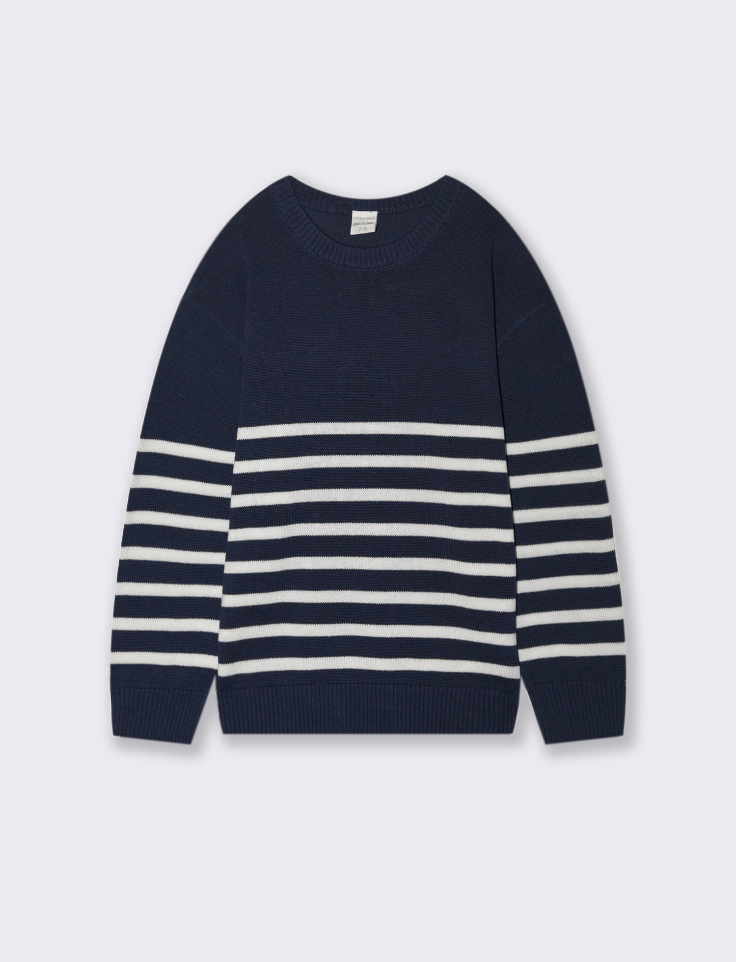 Tricot motivo rigato. - Blu