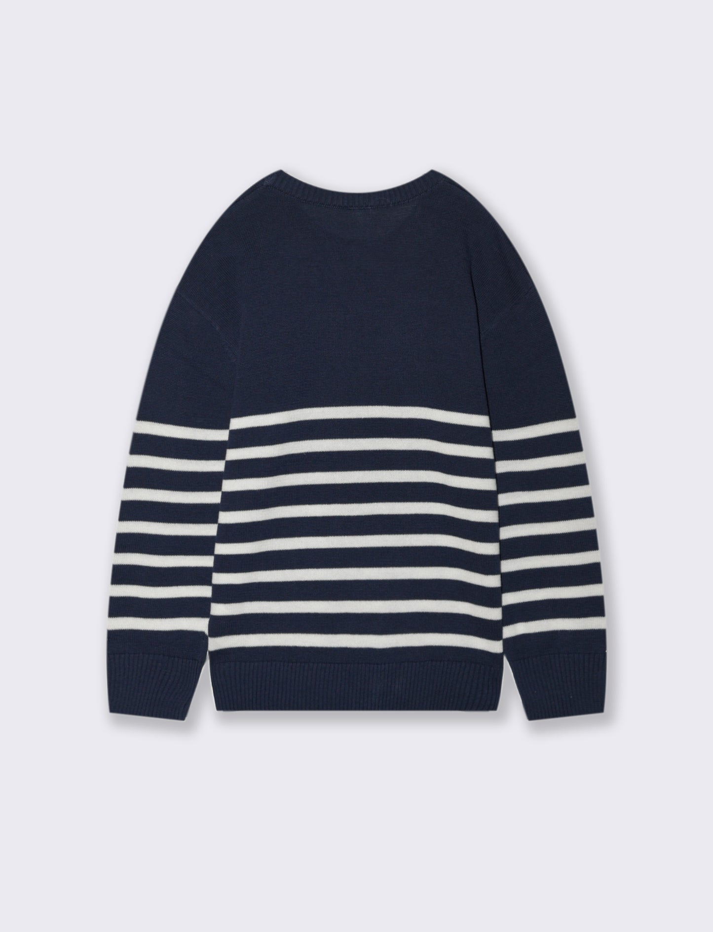 Tricot motivo rigato. - Blu