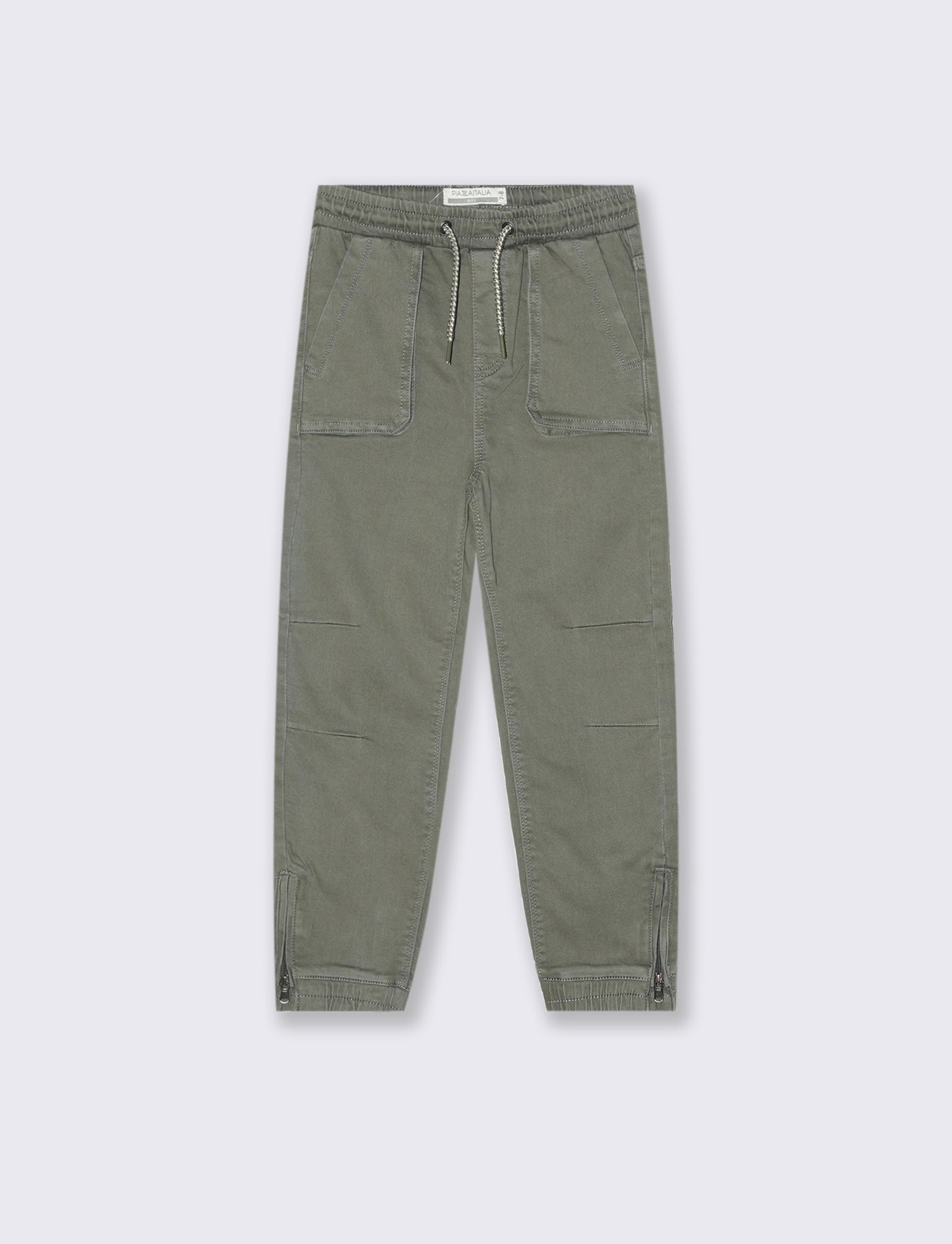 Jeans multicargo - Verde salvia