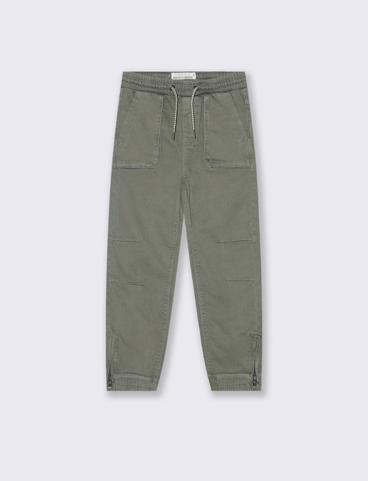 Jeans multicargo - Verde salvia