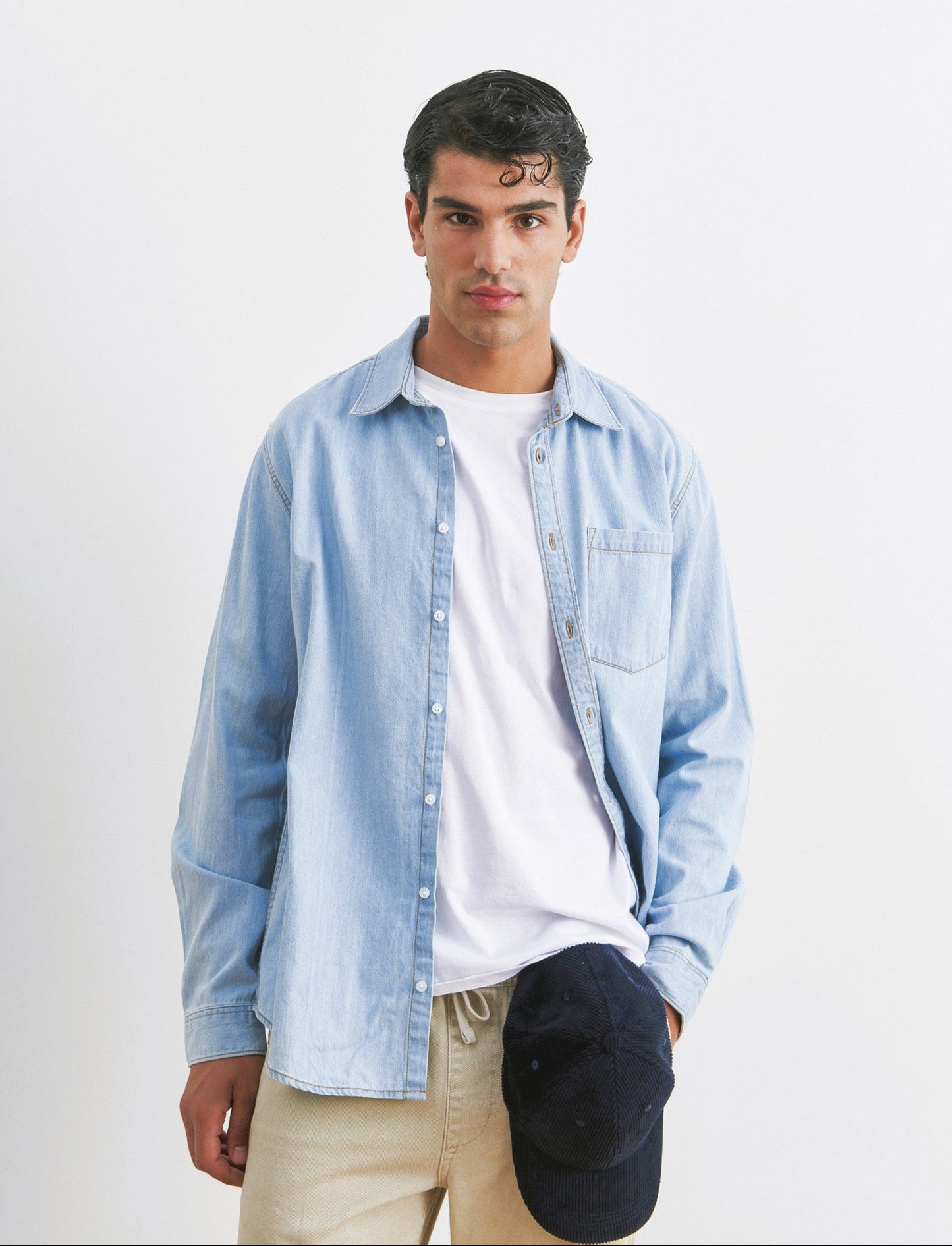 CAMICIA IN DENIM - Denim chiaro