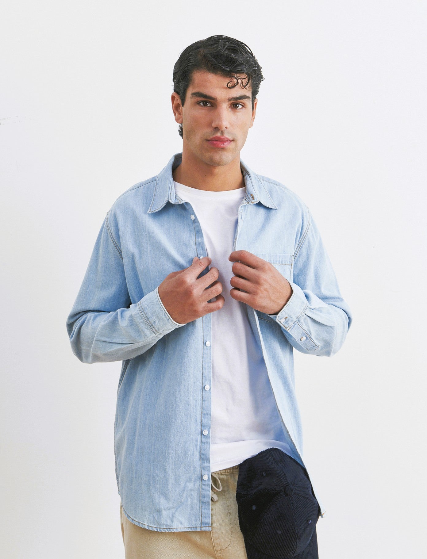 CAMICIA IN DENIM - Denim chiaro