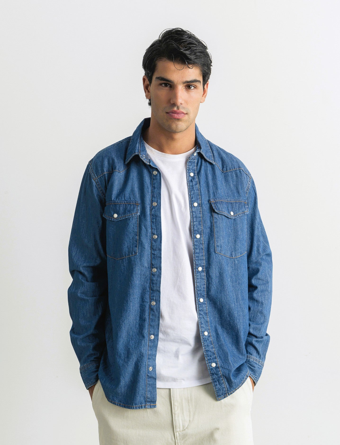CAMICIA IN DENIM - Denim