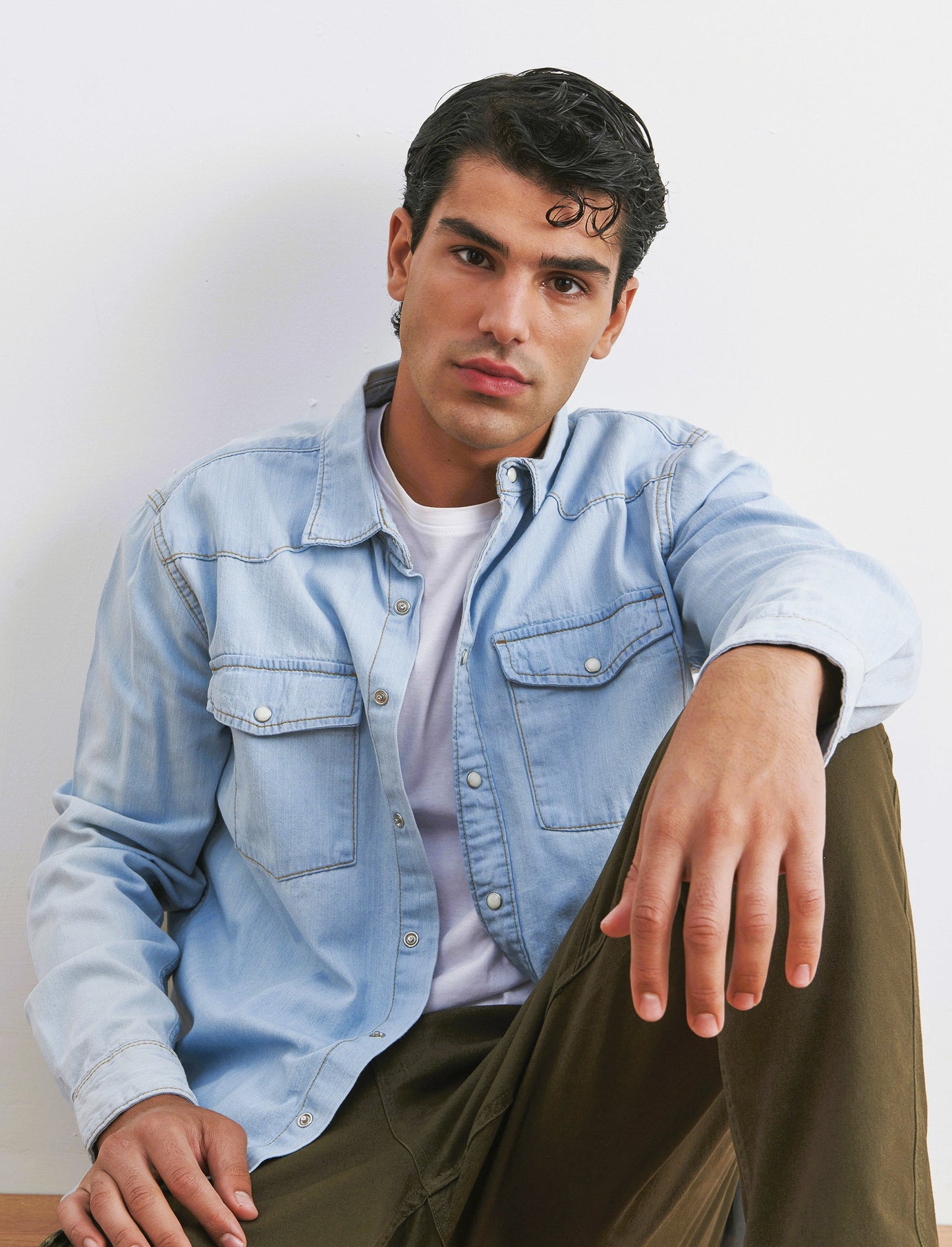 CAMICIA IN DENIM - Denim chiaro
