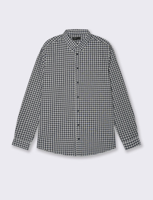 CAMICIA FANTASIA A QUADRI - Blu