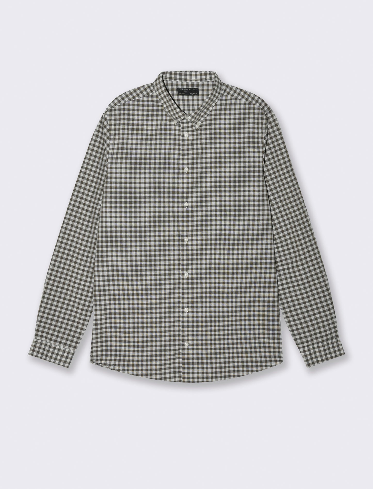 CAMICIA FANTASIA A QUADRI - Verde oliva