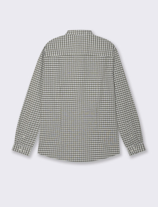 CAMICIA FANTASIA A QUADRI - Beige