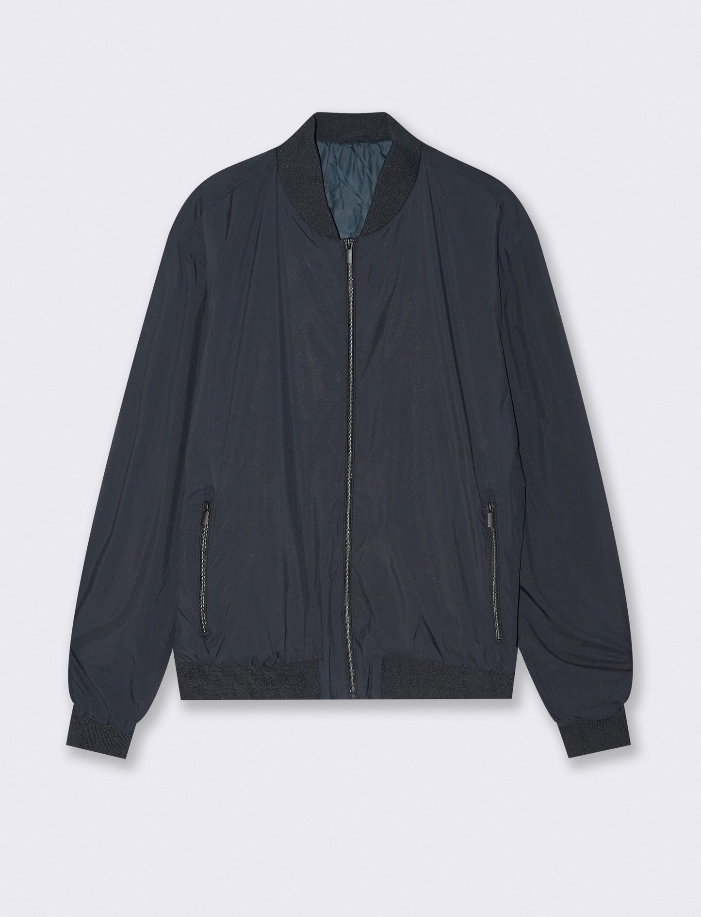 BOMBER BASIC IN TESSUTO TECNICO - Blu