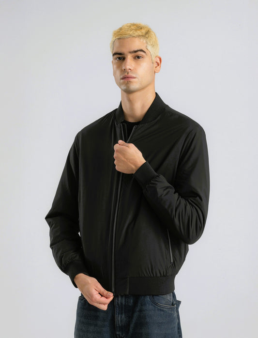 BOMBER BASIC IN TESSUTO TECNICO - Moro