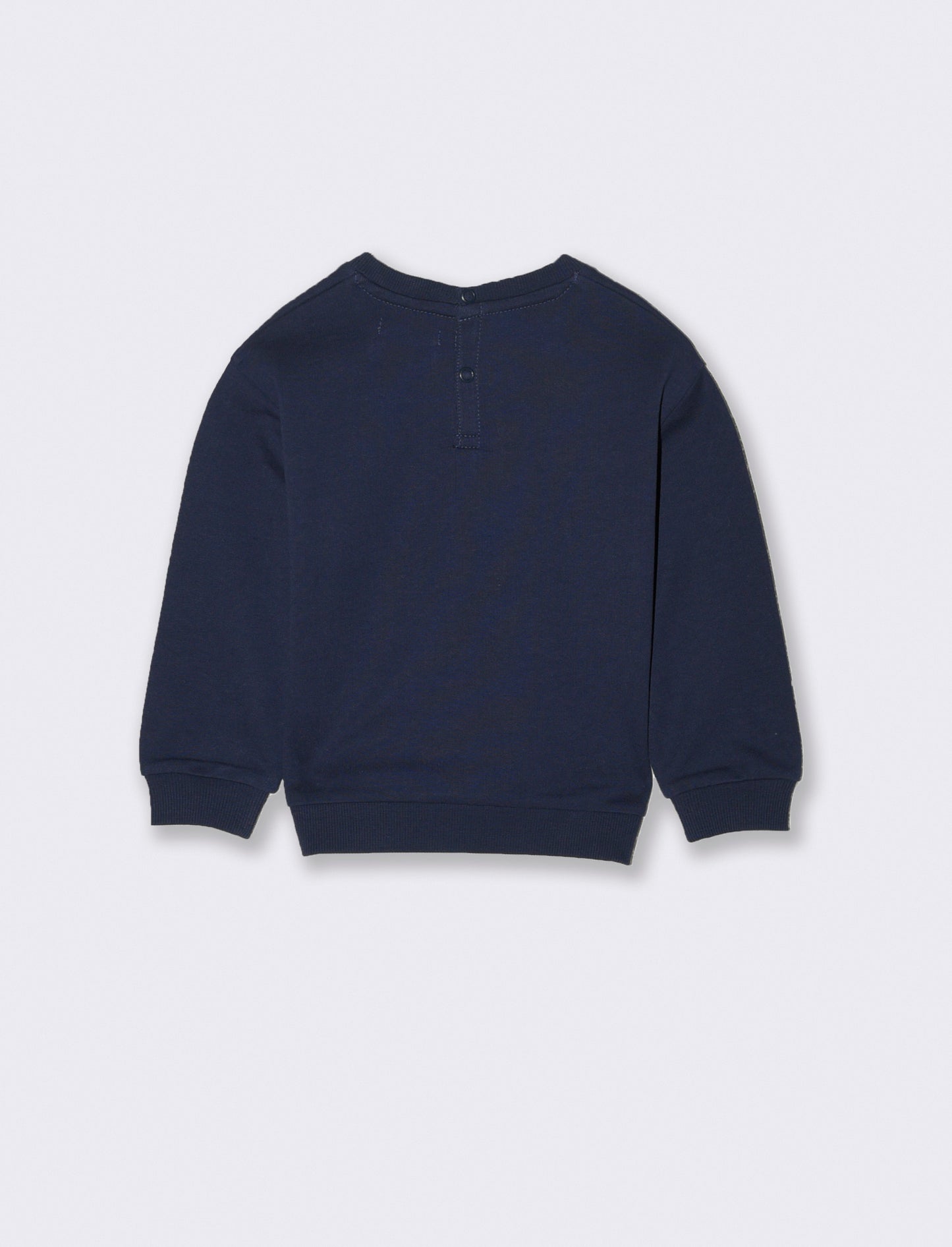 Felpa basica con stampa frontale - Blu