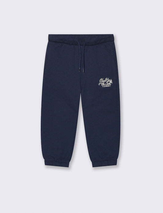 Jogger basico con stampa - Blu