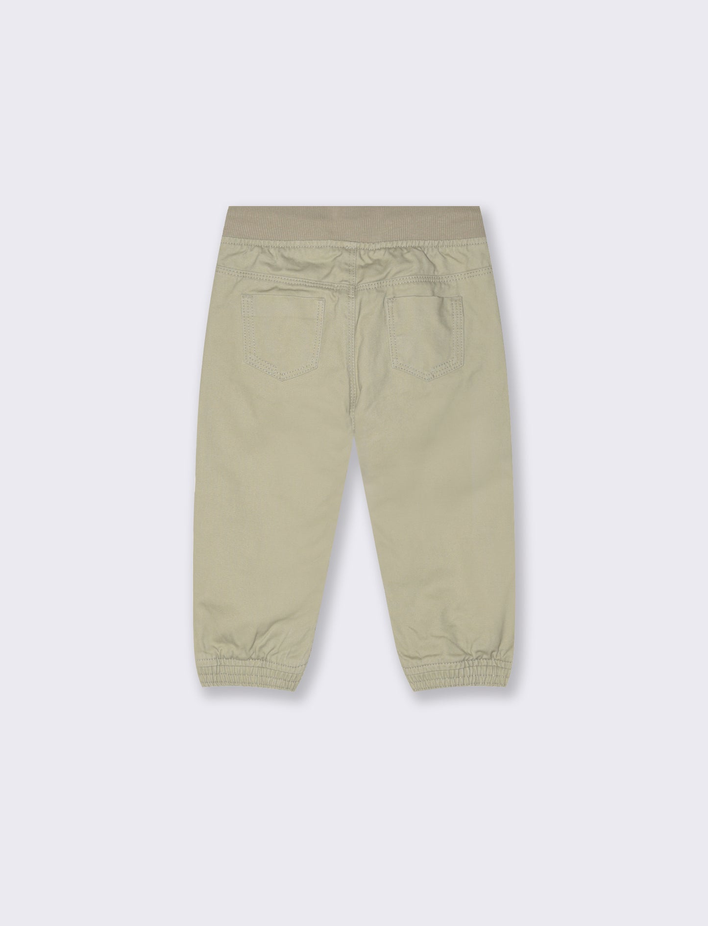 Pantaloni in twill con coulisse - Beige