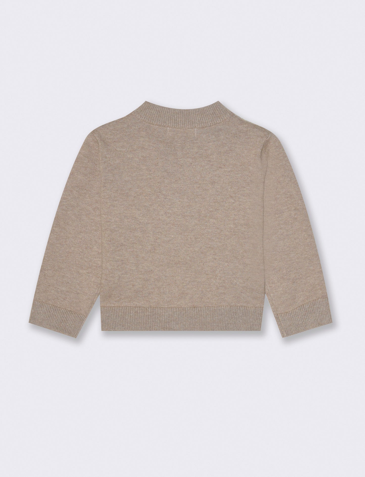 Cardigan  basico con zip - Beige