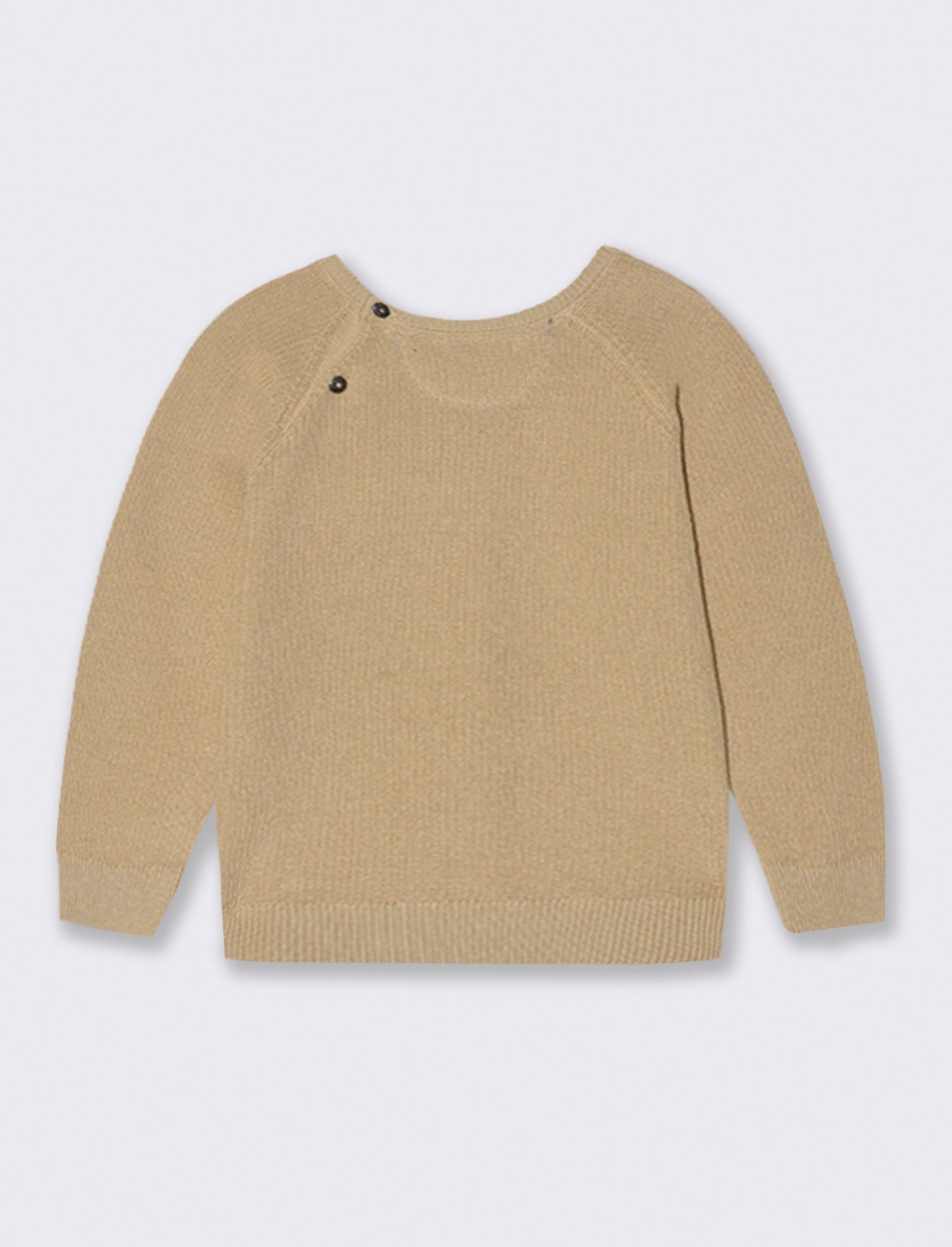 Maglione basico con taschino - Beige