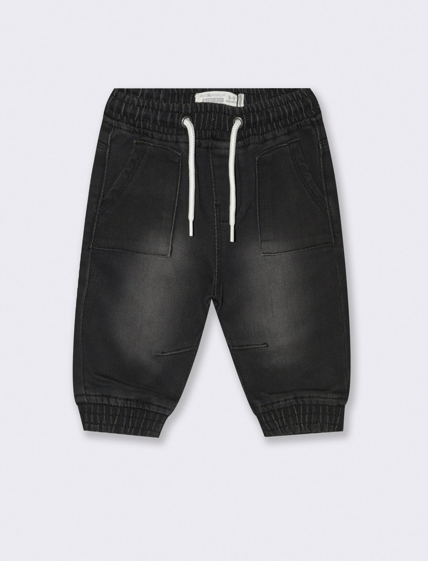 Pantaloni effetto denim - Nero