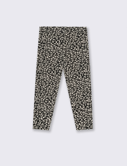 Leggings in cotone stretch - Nero
