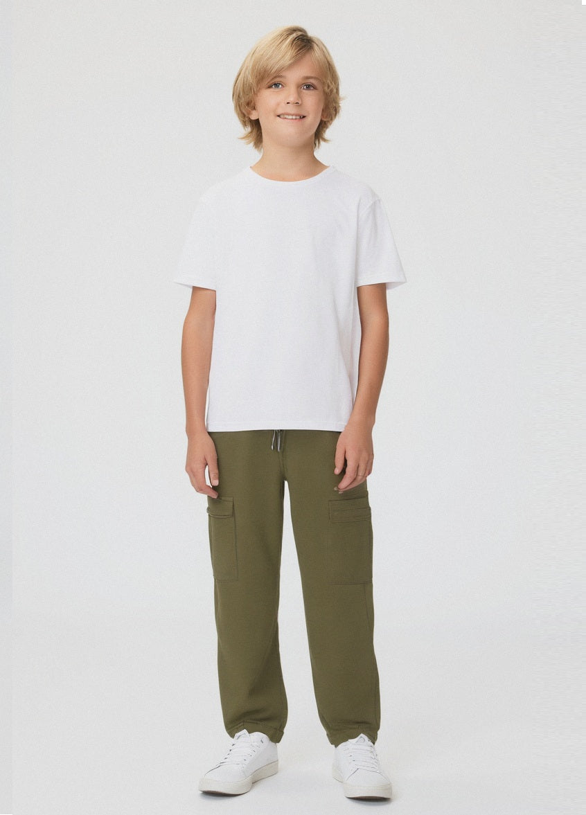 JOGGER MODELLO CARGO - Verde salvia