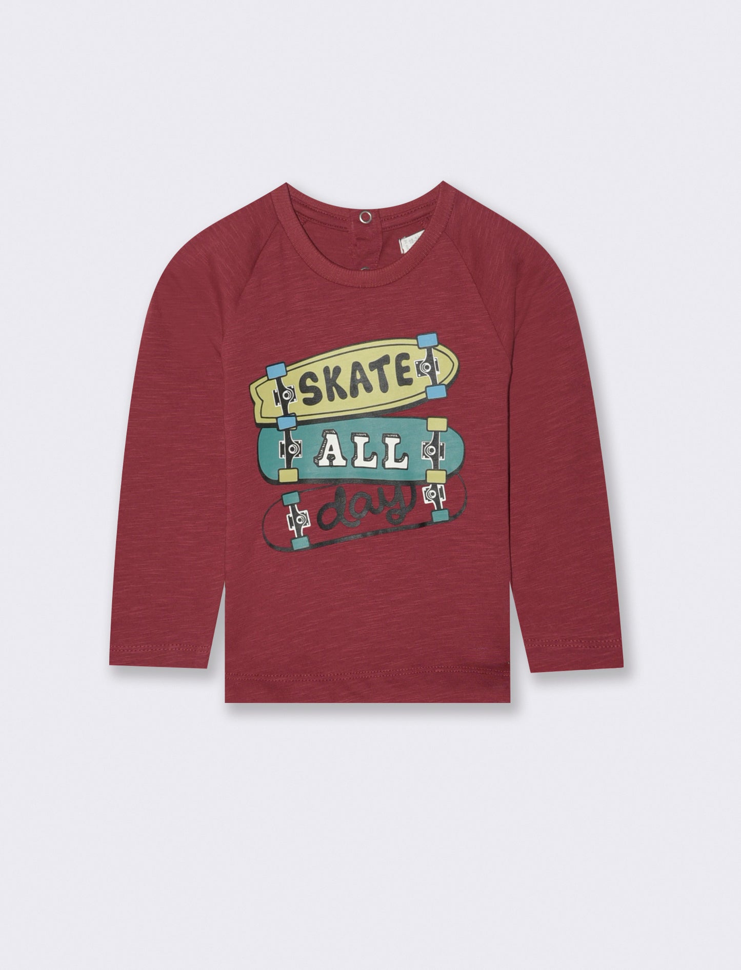 T shirt neonato con manica raglan - Bordeaux