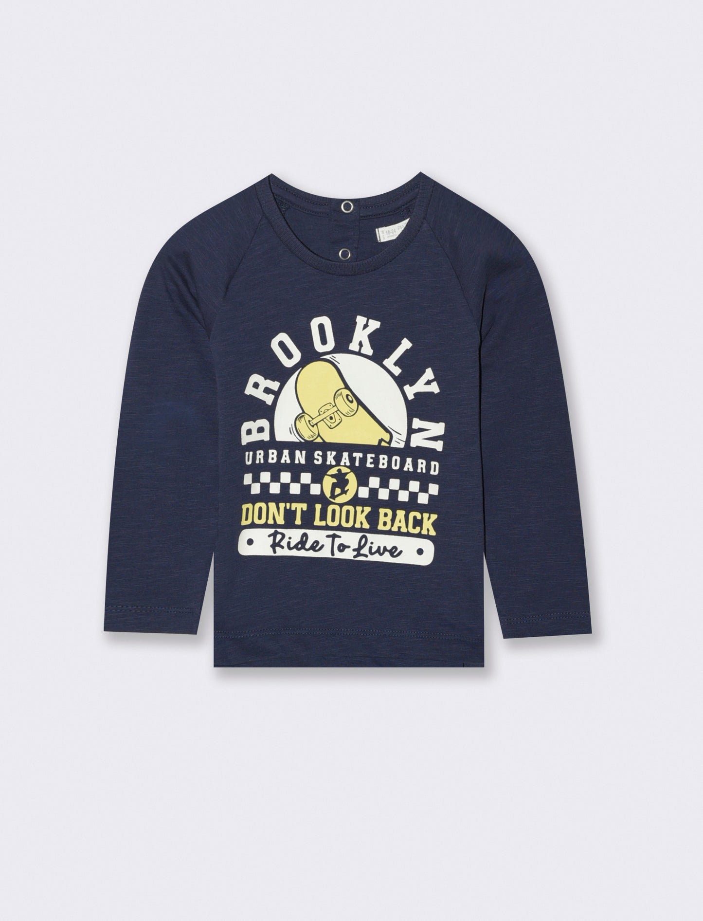 T shirt neonato con manica raglan - Blu