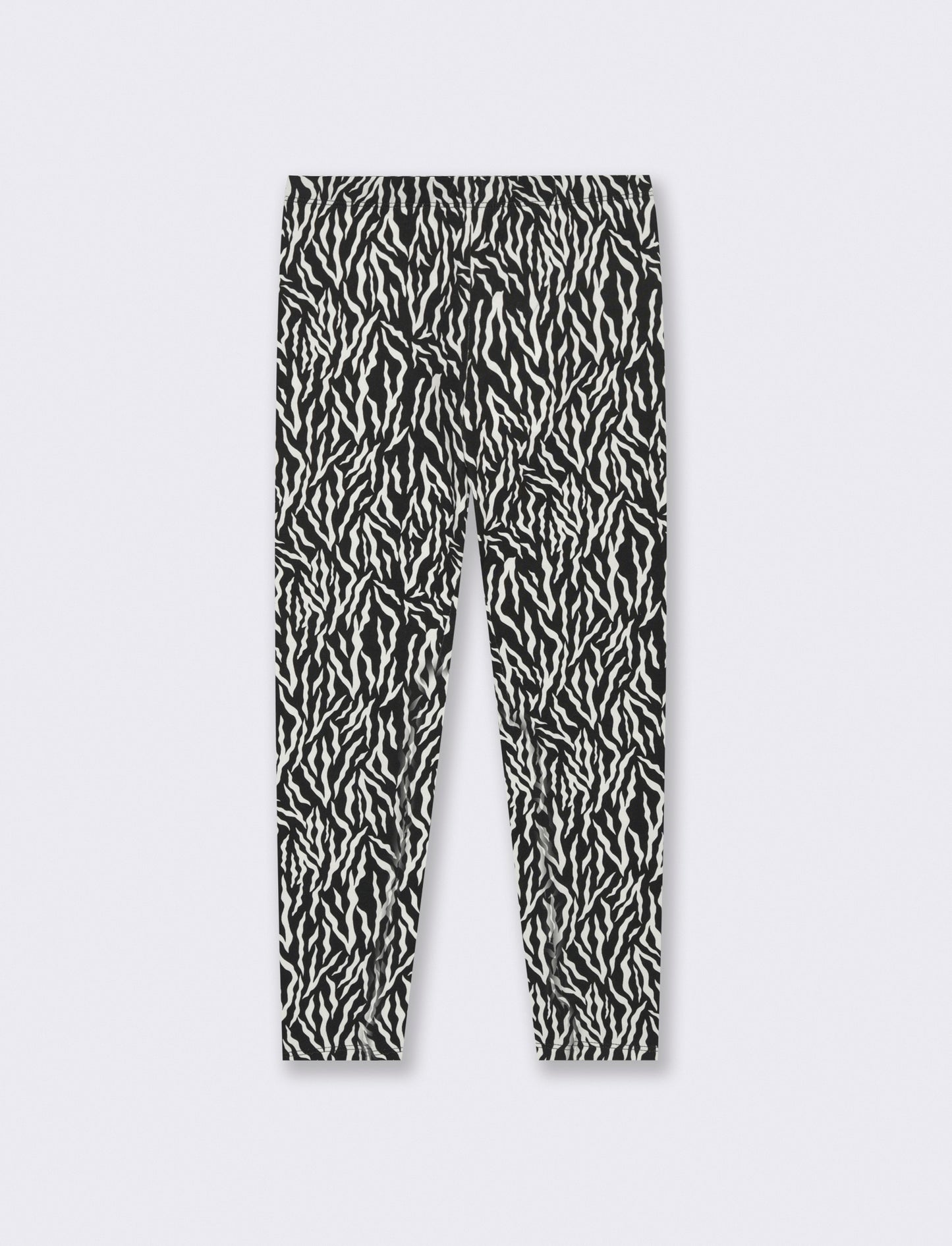 Leggings stampato in cotone elasticizzato. - Nero