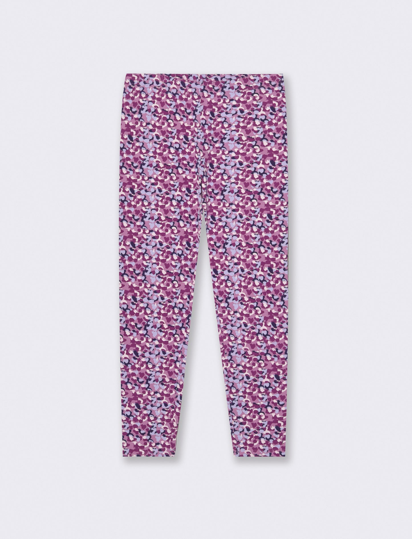 Leggings stampato in cotone elasticizzato. - Viola