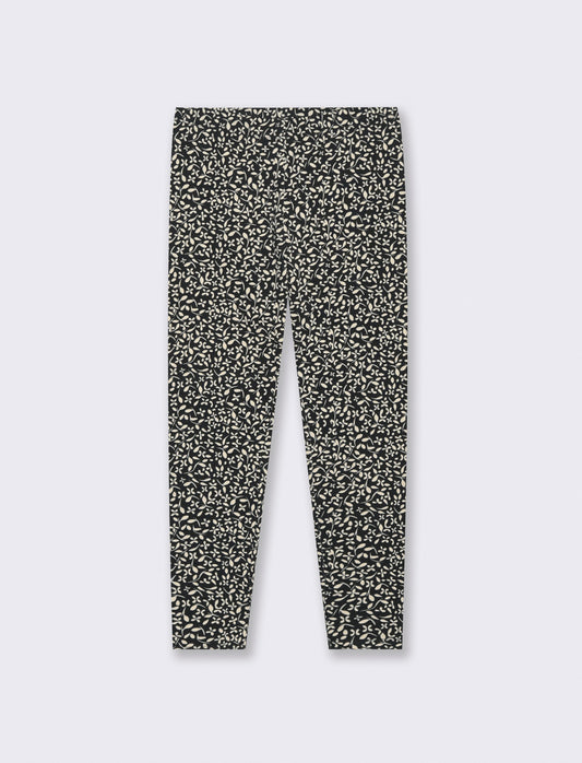 Leggings stampato in cotone elasticizzato. - Fantasia