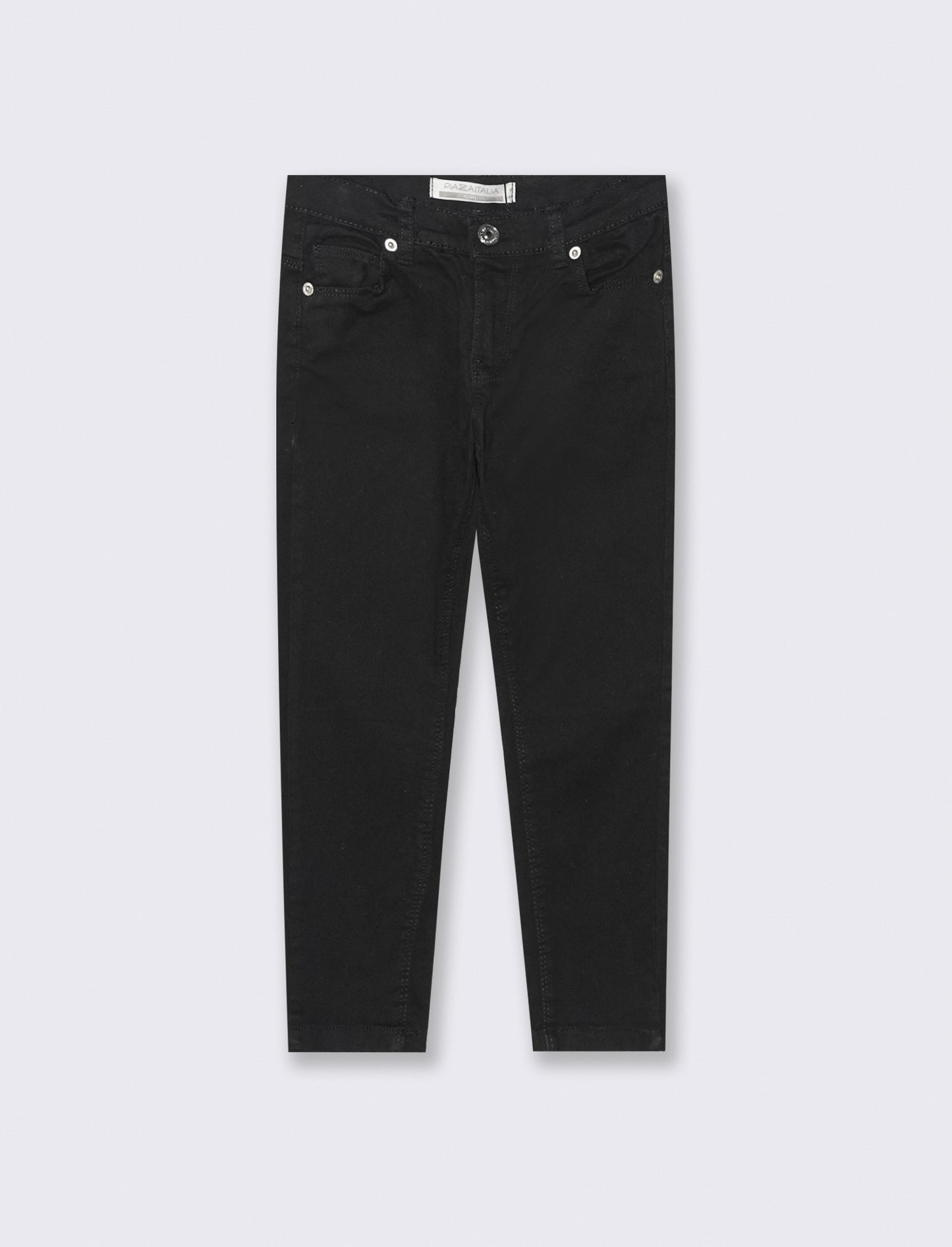 Pantalone skinny da bambina. - Nero