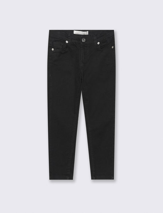 Pantalone skinny da bambina. - Nero