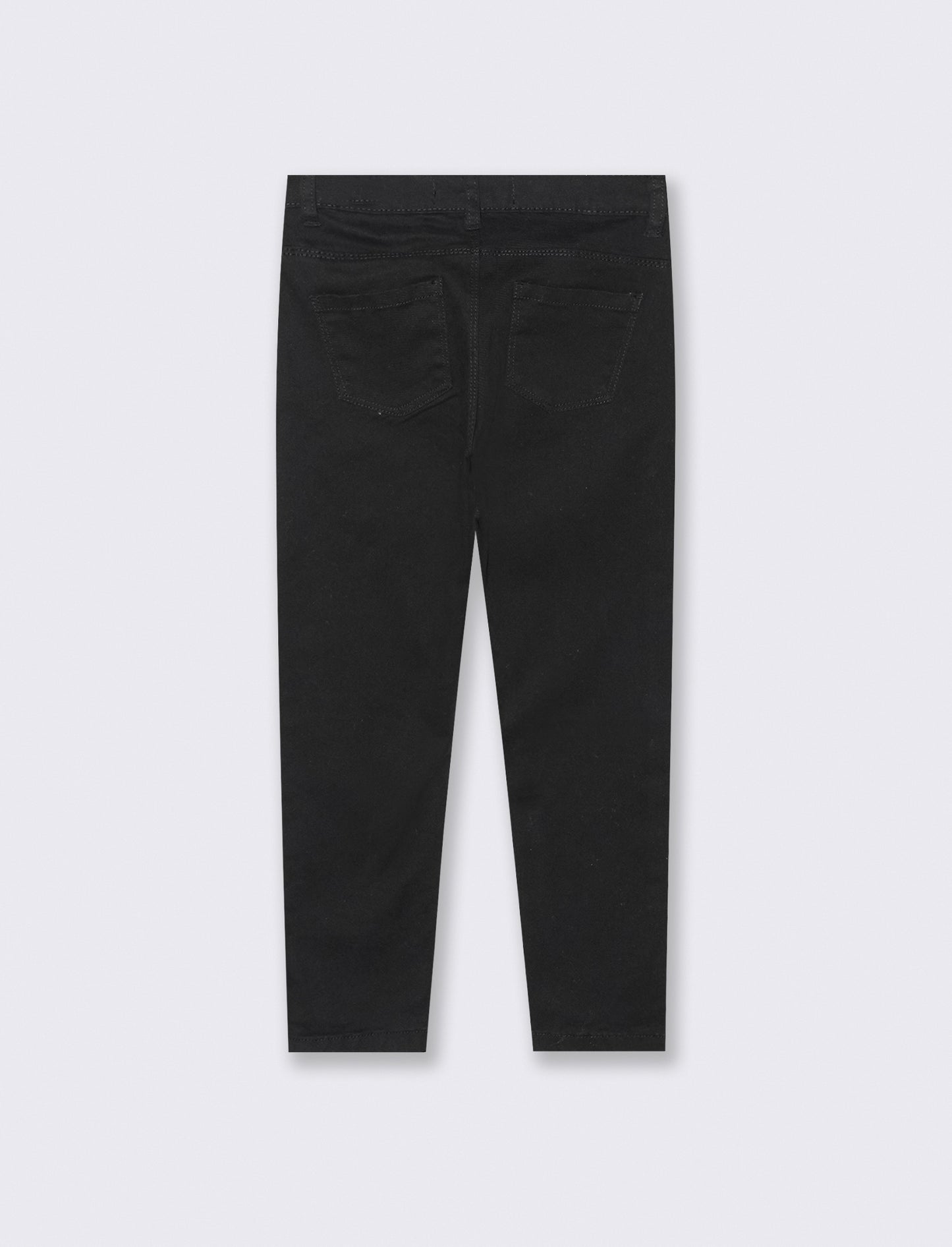 Pantalone skinny da bambina. - Nero