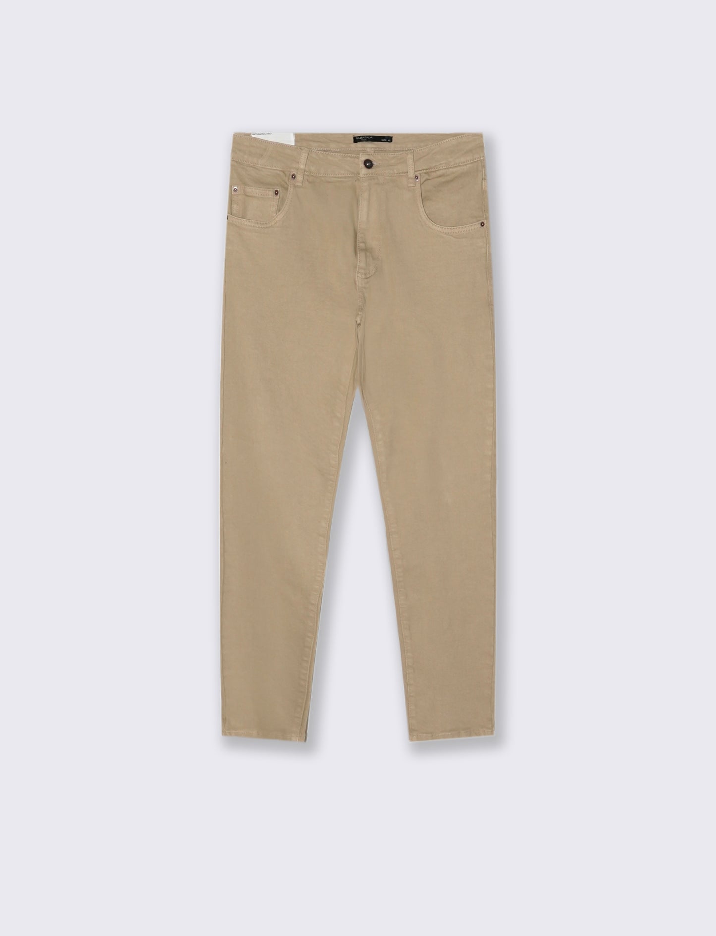 PANTALONI SLAVATI 5 TASCHE SLIM FIT - Beige