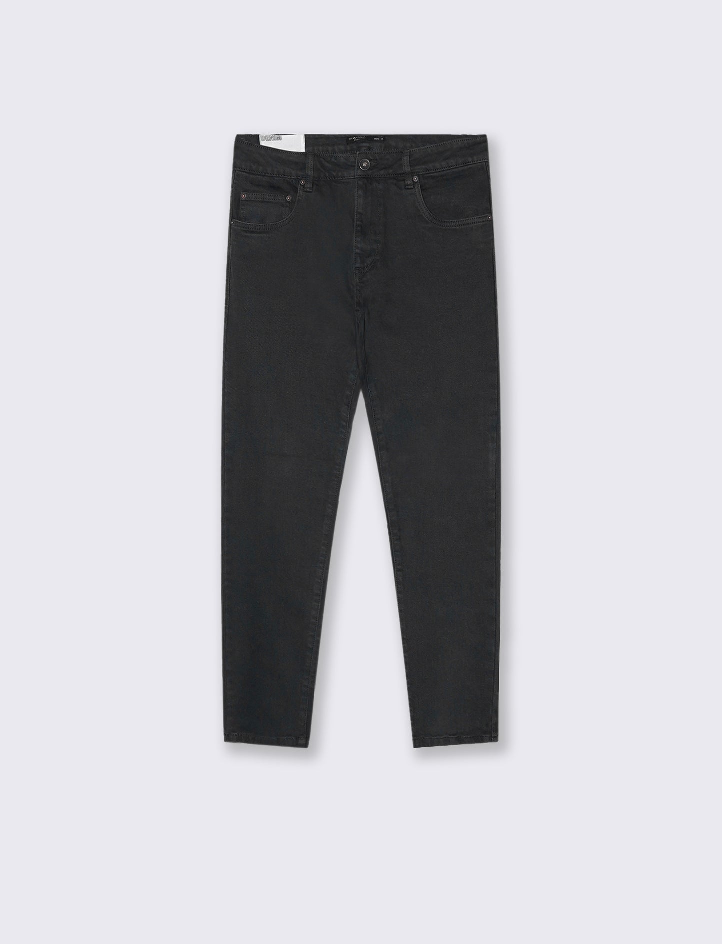 PANTALONI SLAVATI 5 TASCHE SLIM FIT - Nero