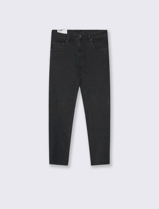 PANTALONI SLAVATI 5 TASCHE SLIM FIT - Nero