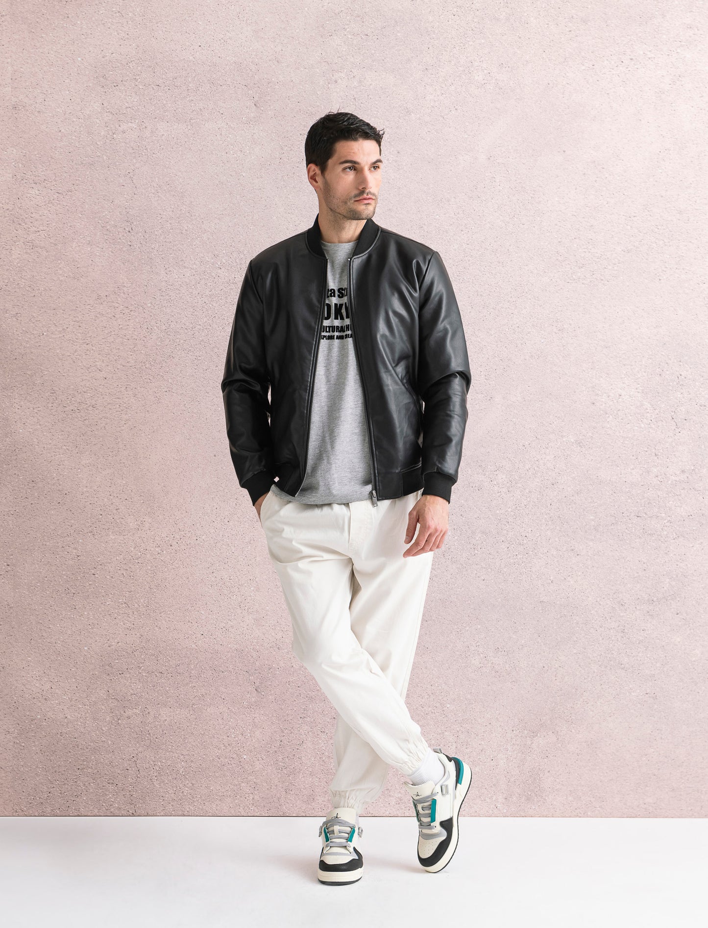 PANTALONI CON VITA JOGGER - Bianco sporco