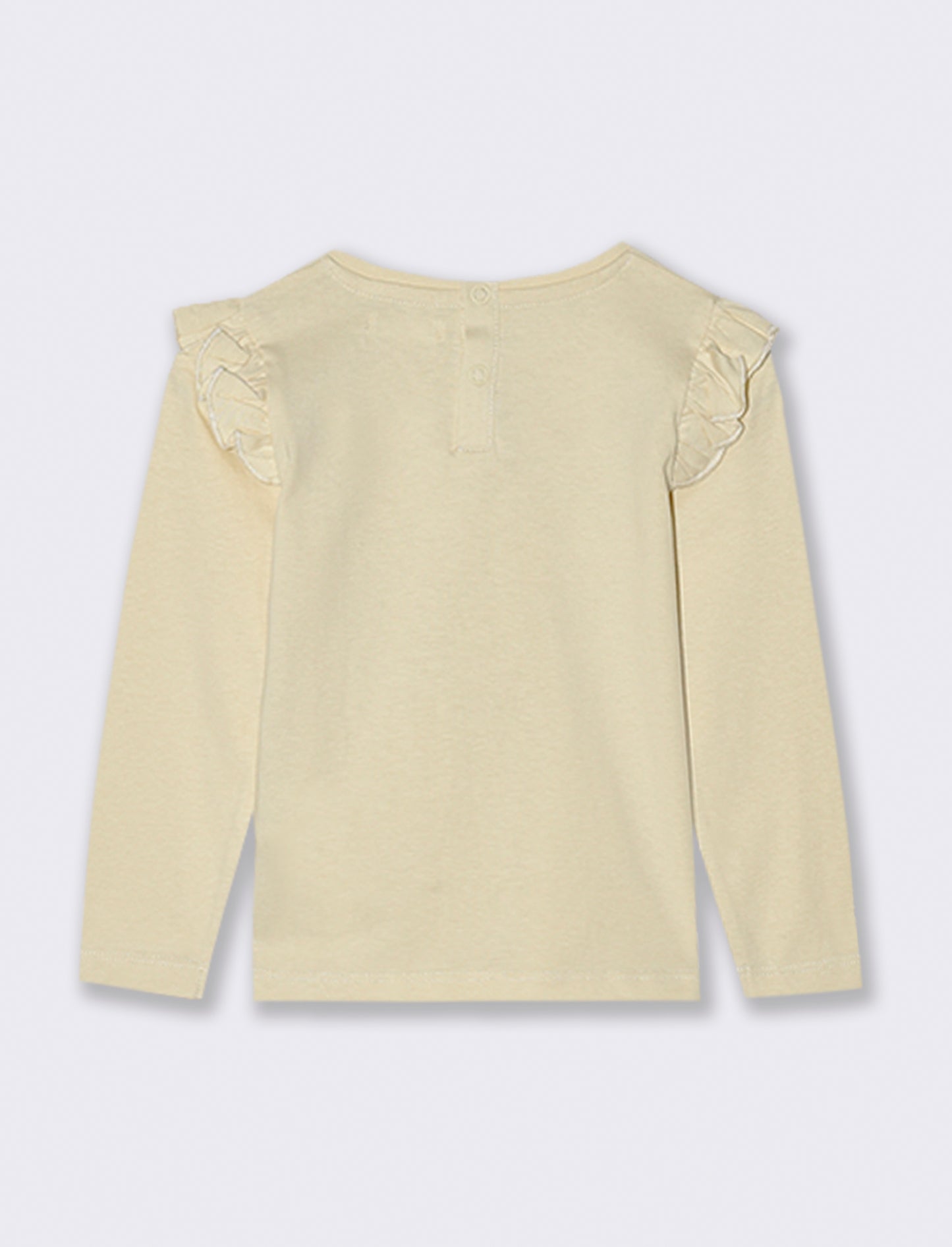 MAGLIETTA CON VOLANT - Beige
