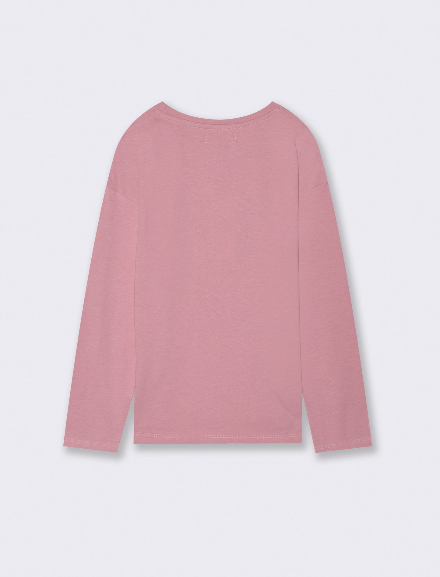 Maglia manica lunga in cotone. - Rosa